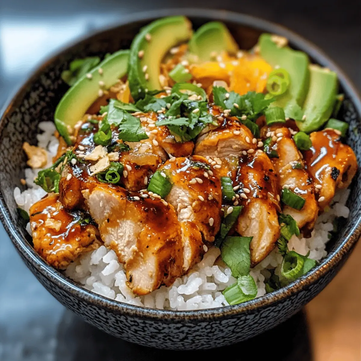 Asian Ginger Chicken Rice Bowl