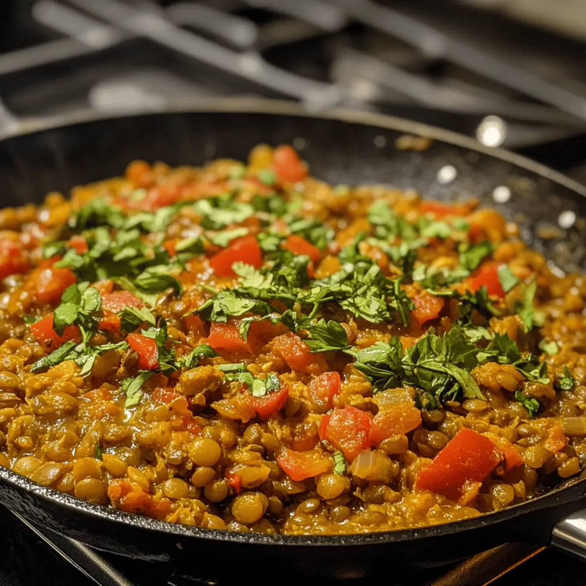 Garlic Butter Lentil Skillet