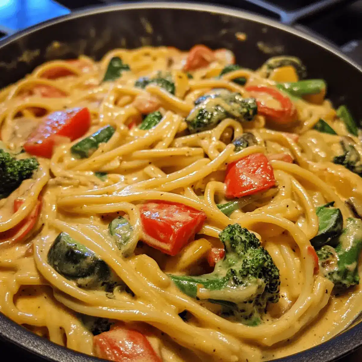 One Pot Creamy Veggie Pasta