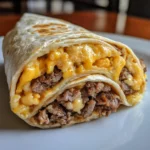 Beef and Cheese Breakfast Wrap